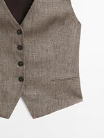 Gilet tailleur 100 % lin