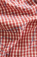 CHILDREN'S EMBROIDERED CHECK COTTON TABLECLOTH