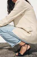 SATIN HEELED SANDALS
