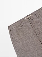 100% linen Bermuda shorts