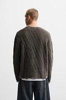 RIPPED JACQUARD SWEATER