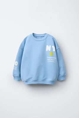 PRINTED FLEECE SWEATSHIRT