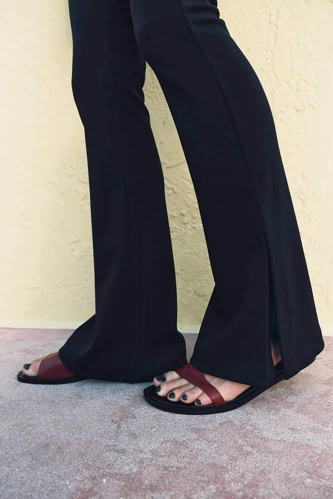 PANTALON FLARE EN CRÊPE