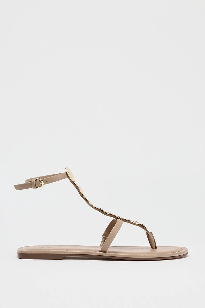 SANDALES PLATES FANTAISIE