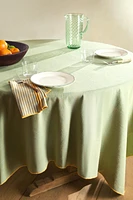 COTTON TABLECLOTH WITH CONTRAST BORDER
