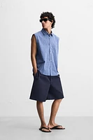 RELAXED FIT CHECKERED SHIRT