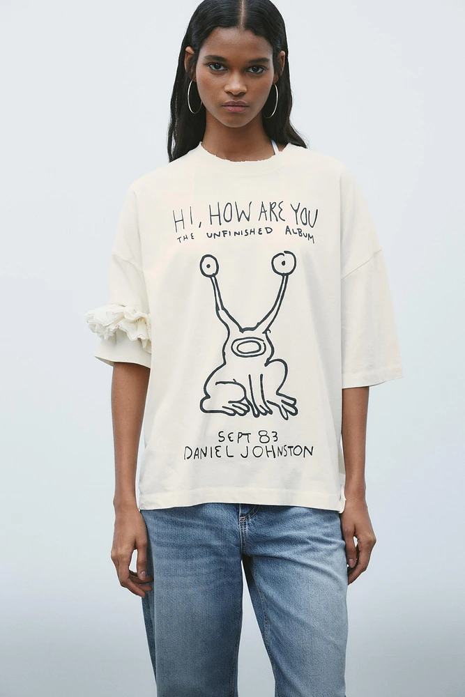 DANIEL JOHNSTON WASHED EFFECT T-SHIRT