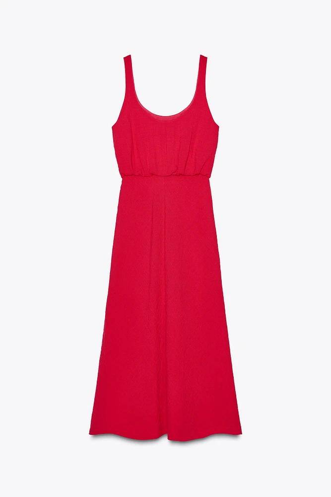 ROBE MIDI PLIS TAILLE