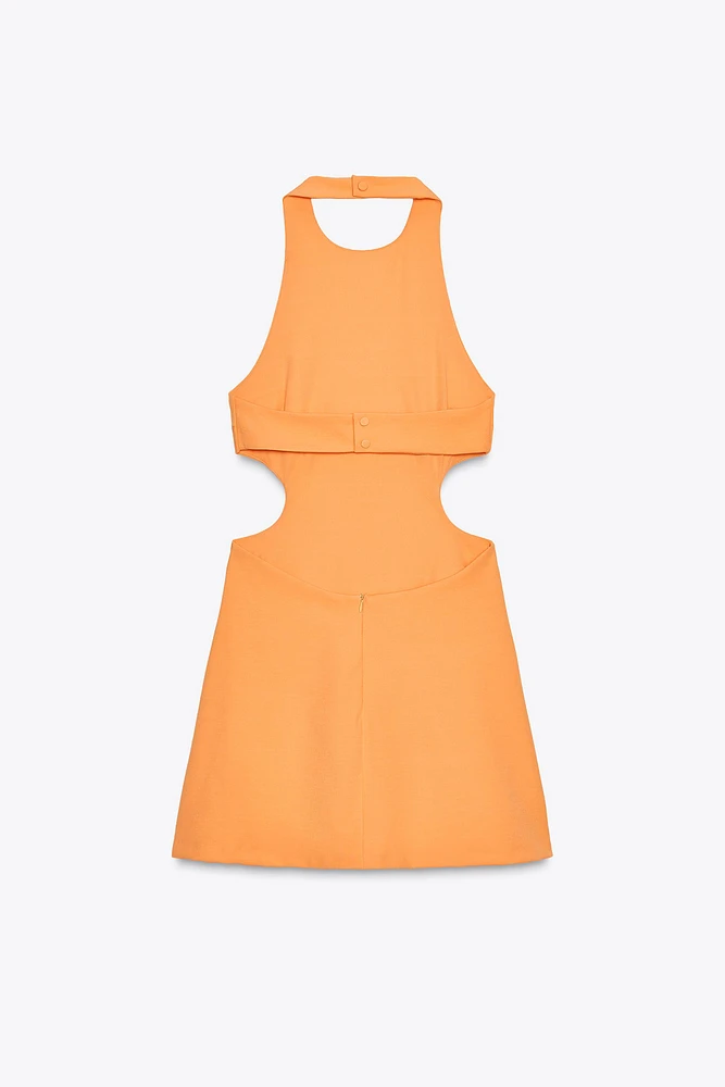 HALTER CUT OUT MINI DRESS