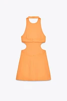 HALTER CUT OUT MINI DRESS