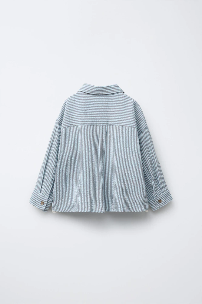TEXTURED STRIPED SHIRT