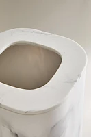POUBELLE SALLE DE BAIN EFFET MARBRE