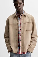 SUEDE OVERSHIRT