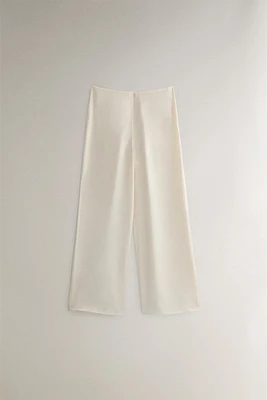 BEIGE SILK PANTS