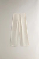 BEIGE SILK PANTS