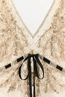 ROBE EN MATIÈRES VARIÉES STRUCTURE FANTAISIE
