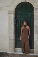 KNOTTED HALTER TOP VEST