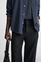 STRAIGHT FIT 100% LINEN PANTS