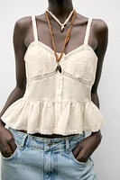 TOP DENTELLE BRODÉ