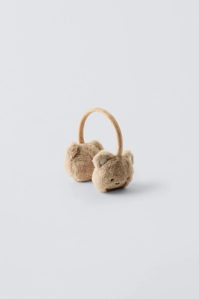 BEAR FAUX FUR EAR MUFFS