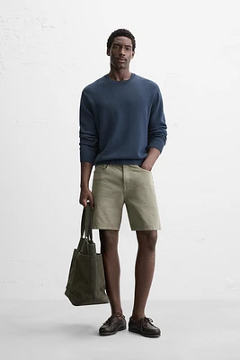 REGULAR FIT DENIM SHORTS