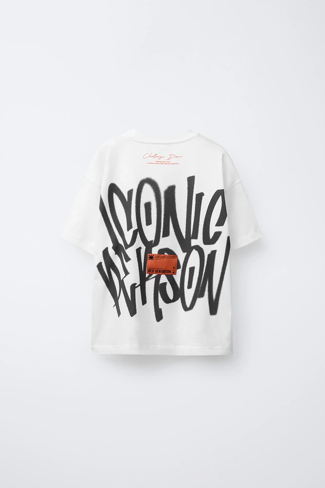 T-SHIRT À IMPRIMÉ GRAFFITI