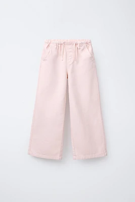 PANTALON FLUIDE À JAMBES LARGES