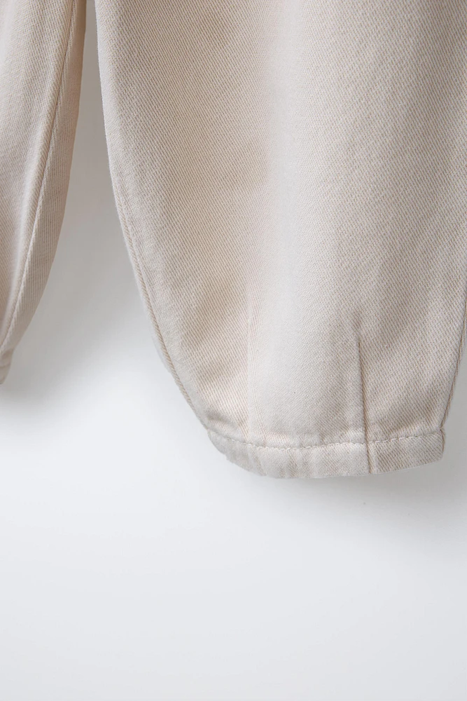 TWILL PANTS WITH LINEN