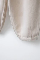 TWILL PANTS WITH LINEN