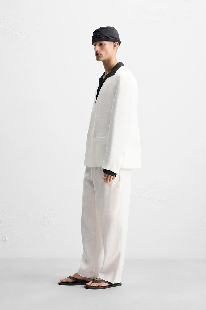 100% LINEN SUIT BLAZER
