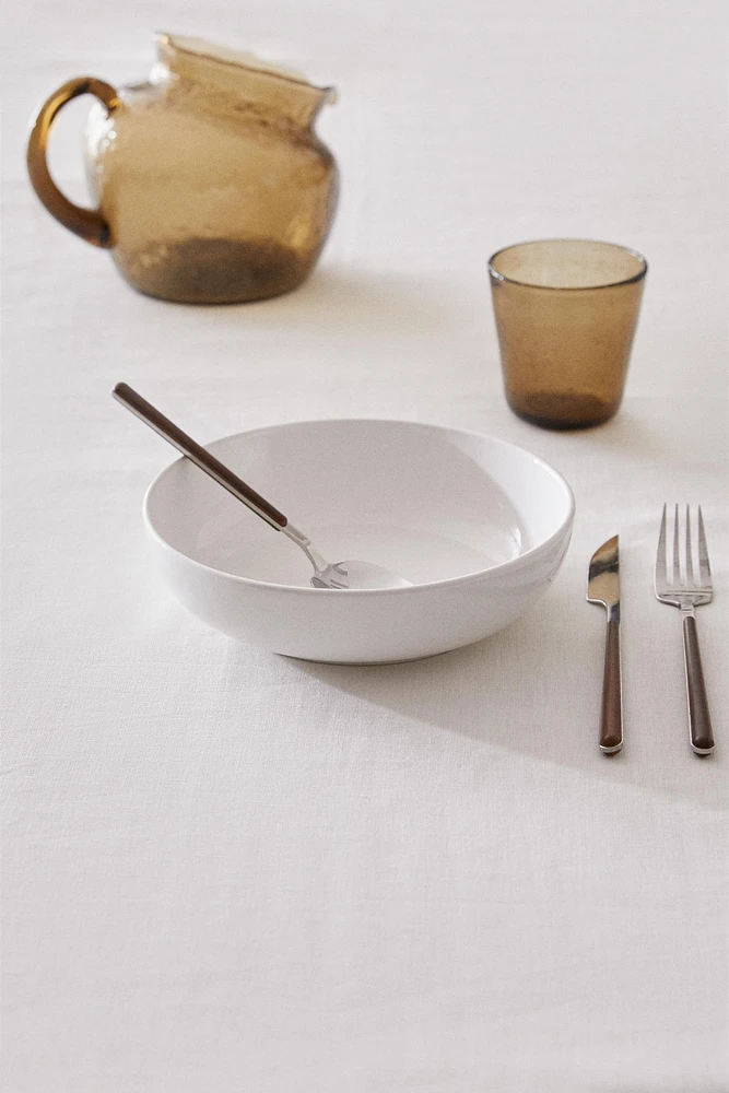 ASSIETTE CREUSE GRÈS