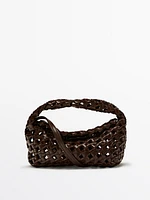 Nappa leather braided mini bag