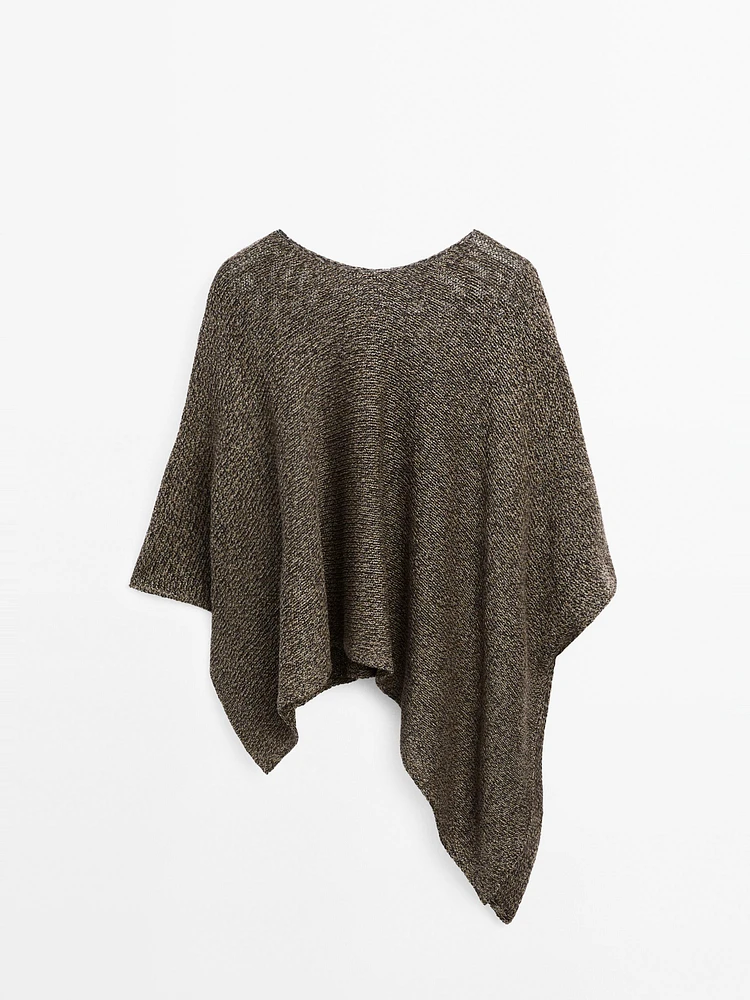 Cape en maille chinée - Studio