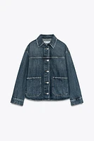 TRF DENIM POCKET OVERSHIRT