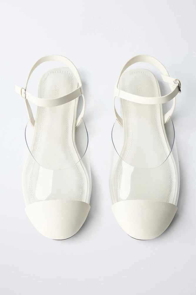 CHAUSSURES OUVERTES À L'ARRIÈRE EN VINYLE