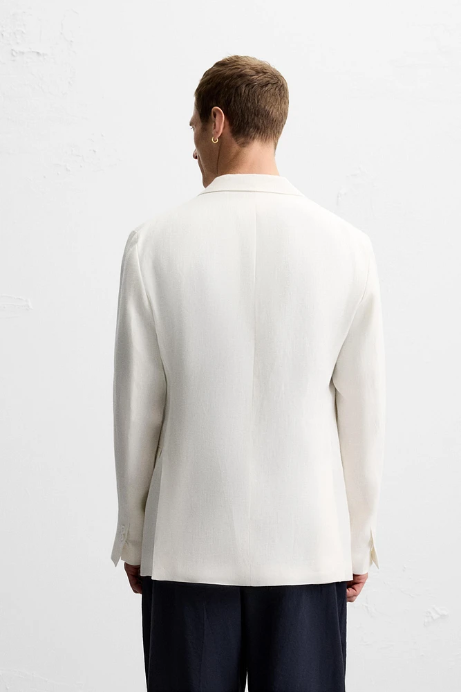 BLAZER CROISÉE 100 % LIN