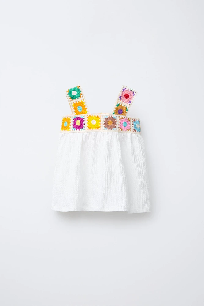 CROCHET TEXTURE T-SHIRT