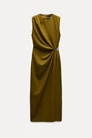 DRAPED MIDI DRESS