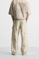 PANTALON DE CHARPENTIER À IMPRIMÉ ABSTRAIT