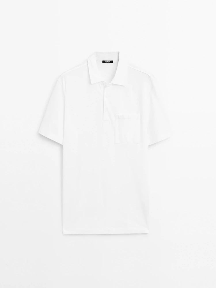 Polo texturé piqué 100 % coton