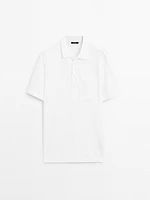 Polo texturé piqué 100 % coton