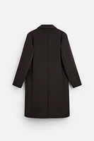 DOUBLE BREASTED WOOL BLEND COAT