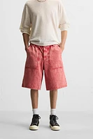 WASHED RELAXED FIT BERMUDA SHORTS