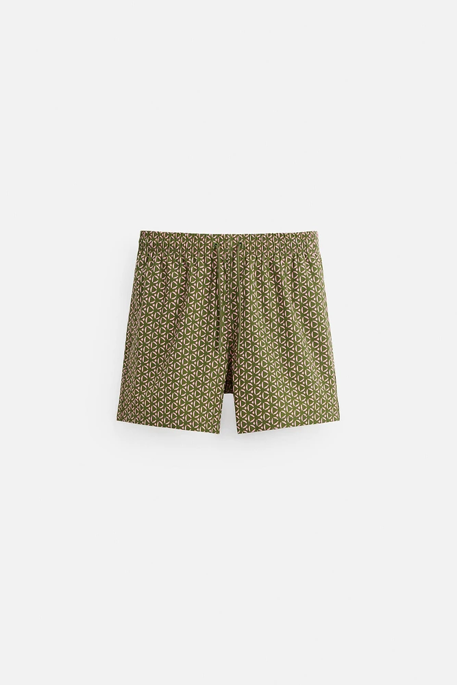 REGULAR FIT GEOMETRIC PRINT SWIMSUIT