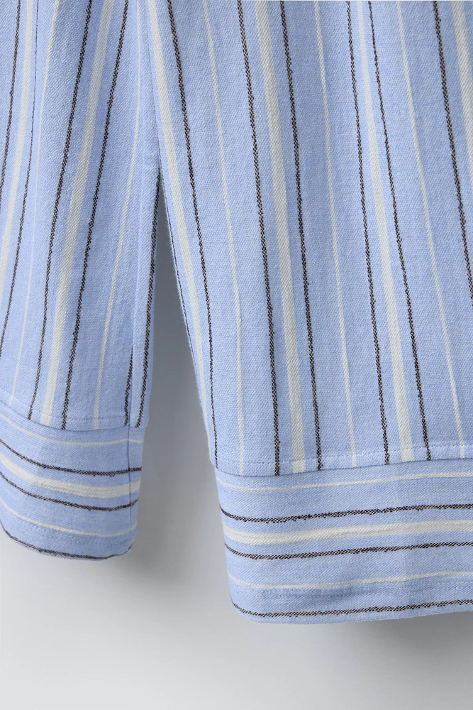 PANTALON WIDE LEG RAYURES