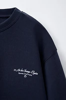 ATHLETIC SWEATSHIRT WITH TEXT