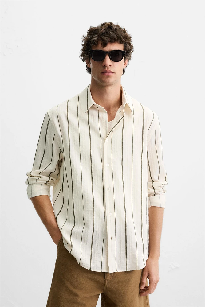 CHEMISE JACQUARD À RAYURES