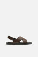 CROSSED STRAP SANDALS