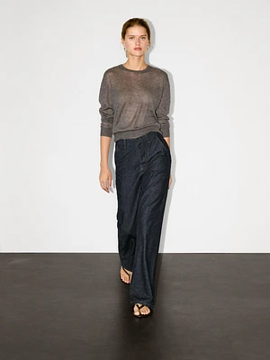 Jean straight taille haute