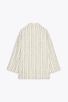 SEQUINED STRIPED BLAZER